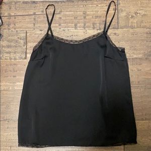 Black silky tank